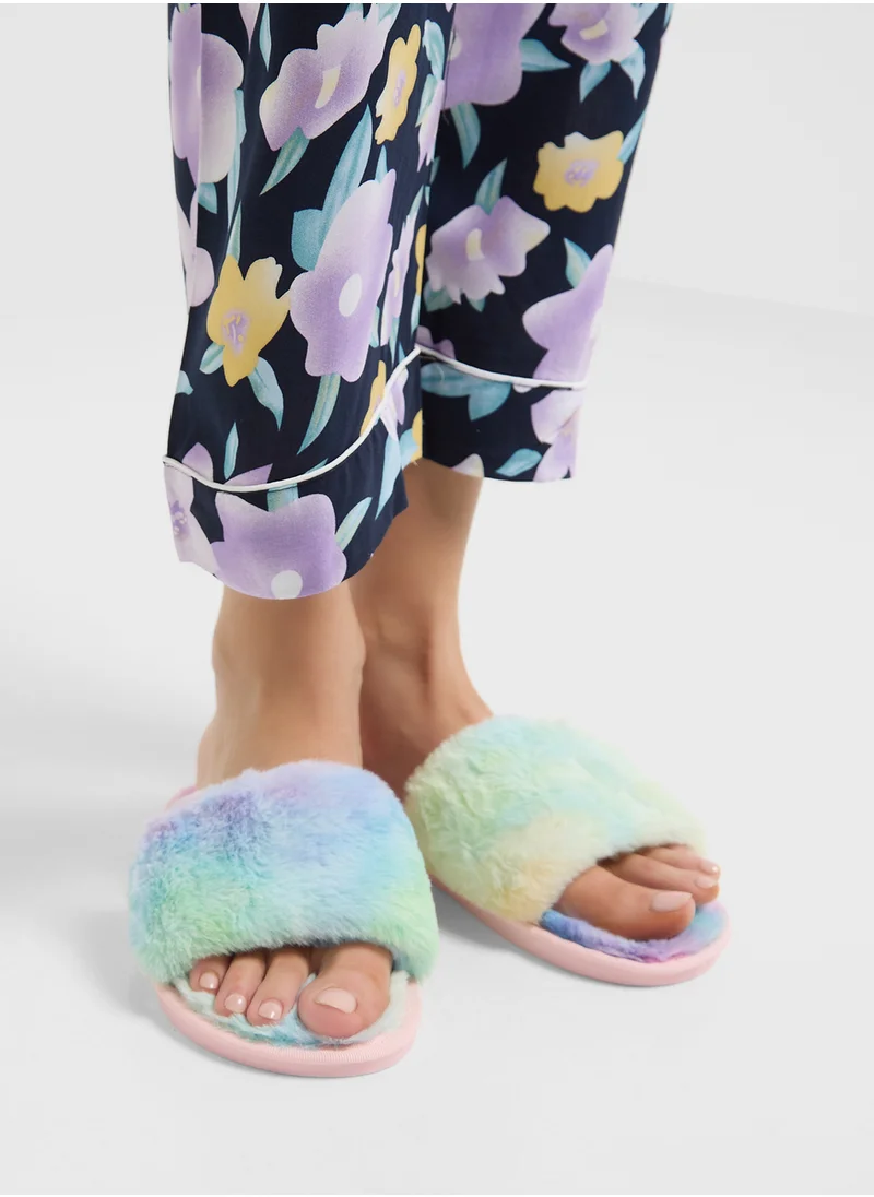 جينجر Pastel Stripe Bedroom Slipper
