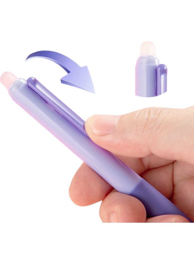 M.G Chenguang (M&G) Stationery, Erasable Gel Pen, Ergonomic Grip, Retractable St Tip, 0.5Mm, Black, Elementary School Handwriting Practice Pen, Antibacterial Soft Rubber Grip, Purple Pink Barrel, 4 Pcs, Akph7105A - Image 2