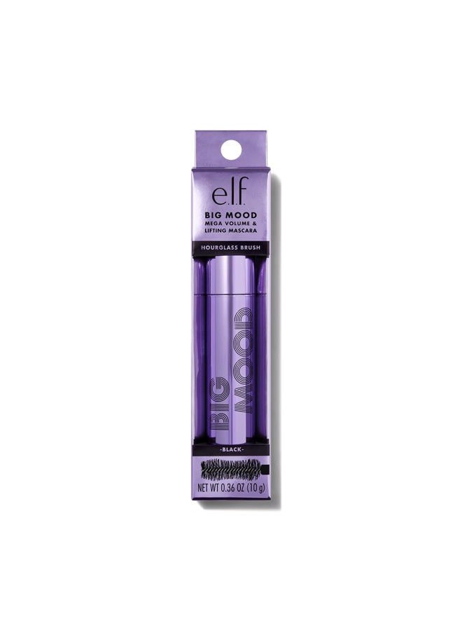 elf Big Mood Mascara, Instantly Creates Long-Lasting, Bold & Lifted, Voluminous Lashes, Infused with Jojoba Wax, Black, 0.30 fl Oz - Image 2
