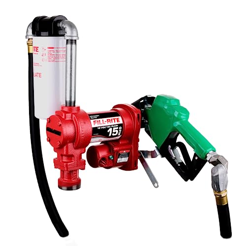 FILL RITE Fill-Rite FR1220HDSFQ 12V 15 GPM Fuel Transfer Pump with Premium Filter Package | Gasoline, Diesel, Kerosene, Ethanol Blends, Methanol Blends, & Biodiesel - Image 1
