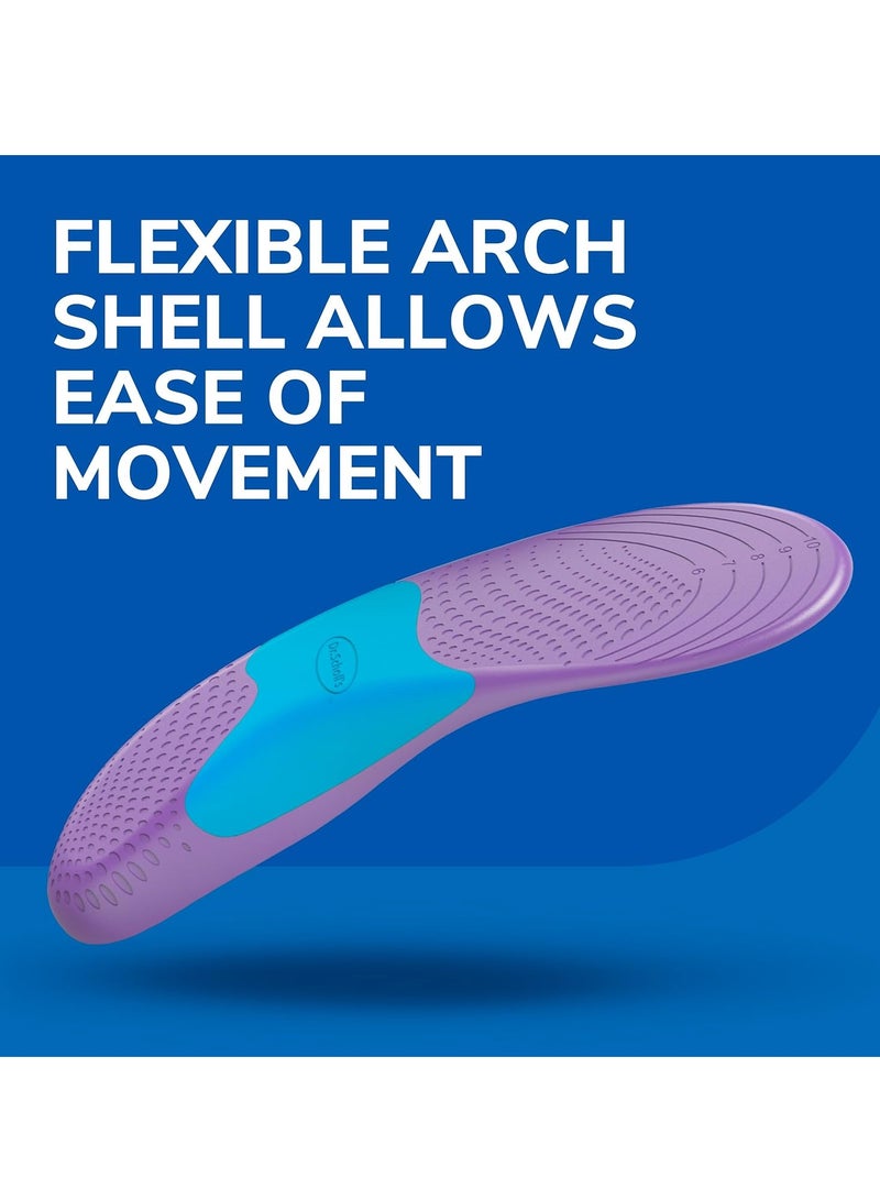 Dr. Scholl's Walk Longer Insoles Comfortable Plush Foam Cushioning Inserts for Walking Hiking and Standing on Feet All-Day Foot Protection from Muscle Fatigue Leg and Foot Soreness Trim to Fit Women's Shoe 1 Pair - Image 3