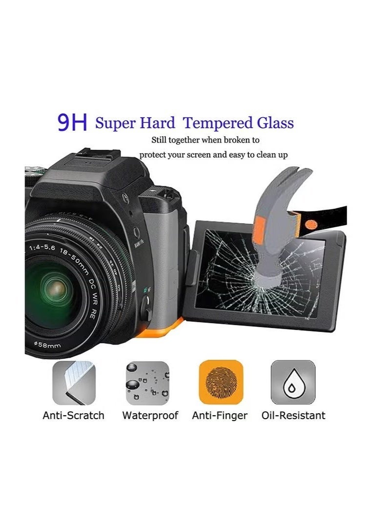 واقي شاشة مكون من قطعتين متوافق مع كاميرا كانون باور شوت SX740 HS وSX730 HS الرقمية، غطاء حماية من الزجاج المقوى المقاوم للخدش - Image 5