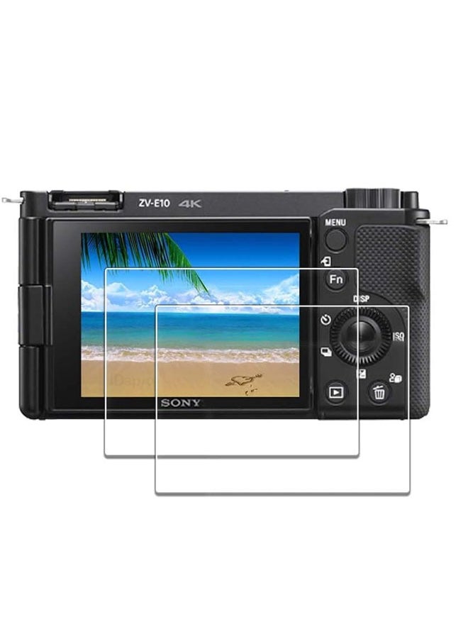 SJet 2 PACK Screen Protector for Sony Alpha ZV-E10 ZVE10 ZV-E10L ZVE10L ZV-1F ZV1F ZV-1 II ZV-1 ZVI ZV1II [Not for ZV-E10 II], 0.3mm 9H Hardness Tempered Glass Cover Anti-Scrach Anti-Bubble  - Image 1
