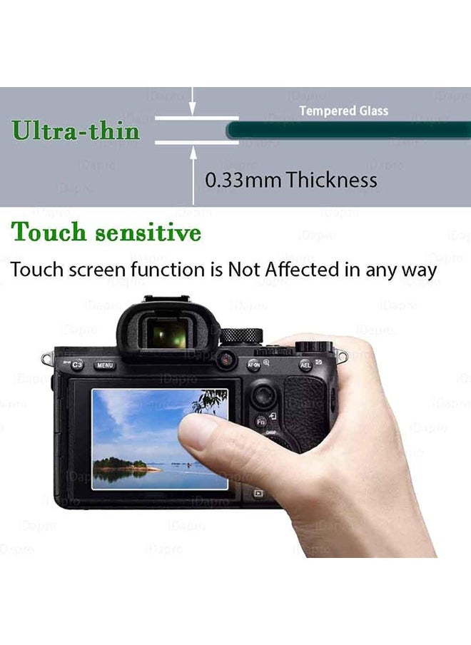 SJet 2 PACK Screen Protector for Sony Alpha ZV-E10 ZVE10 ZV-E10L ZVE10L ZV-1F ZV1F ZV-1 II ZV-1 ZVI ZV1II [Not for ZV-E10 II], 0.3mm 9H Hardness Tempered Glass Cover Anti-Scrach Anti-Bubble  - Image 3