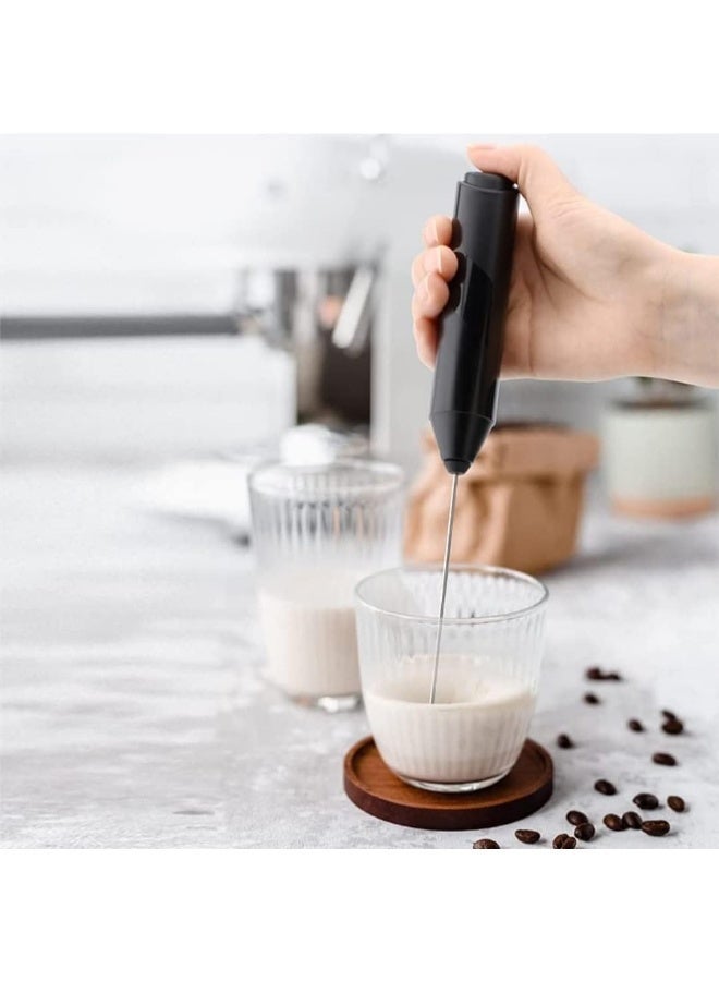ECVV Milk Frother Handheld, Battery Powered Drink Mixer for Matcha Coffee, Electric Portable Whisk Drink Mixer Mini Foam Maker for Hot Chocolate Frappe Latte |with stand| - Image 1