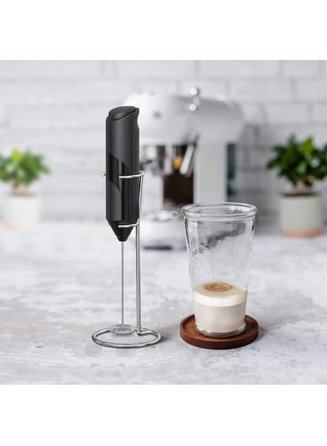 ECVV Milk Frother Handheld, Battery Powered Drink Mixer for Matcha Coffee, Electric Portable Whisk Drink Mixer Mini Foam Maker for Hot Chocolate Frappe Latte |with stand| - Image 2