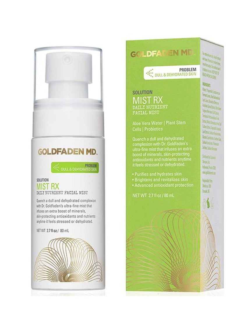 Goldfaden MD GOLDFADEN MD Mist RX | Daily Nutrient Face Mist | w/Aloe Vera Water, Plant Stem Cells & Antioxidants | Delivers Hydration & Revitalizes | Nourishing Makeup Setting Spray | 2.0 fl oz / 80 mL  - Image 1