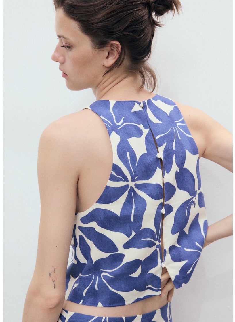 MANGO Printed Crew Neck Top  - Image 2
