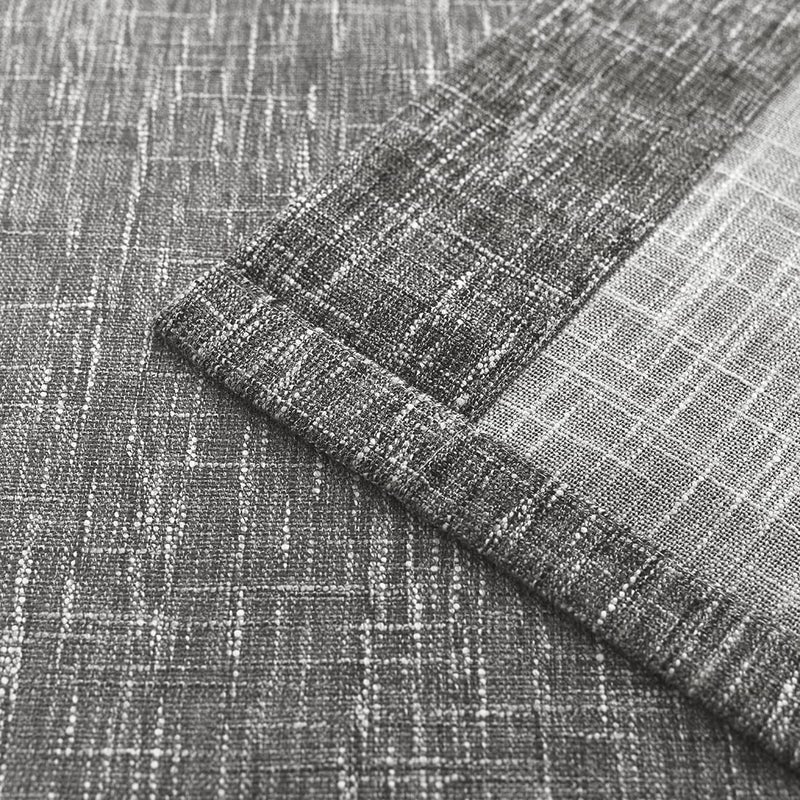 Central Park Ombre Rayon Blend Heavy Linen Texture Window Curtain Panel 6 Grommets Top Gradient Cream White to Gray Window Drapes Treatment for Living Room/Bedroom, Set of 2, 40" x 95" Each - Image 3