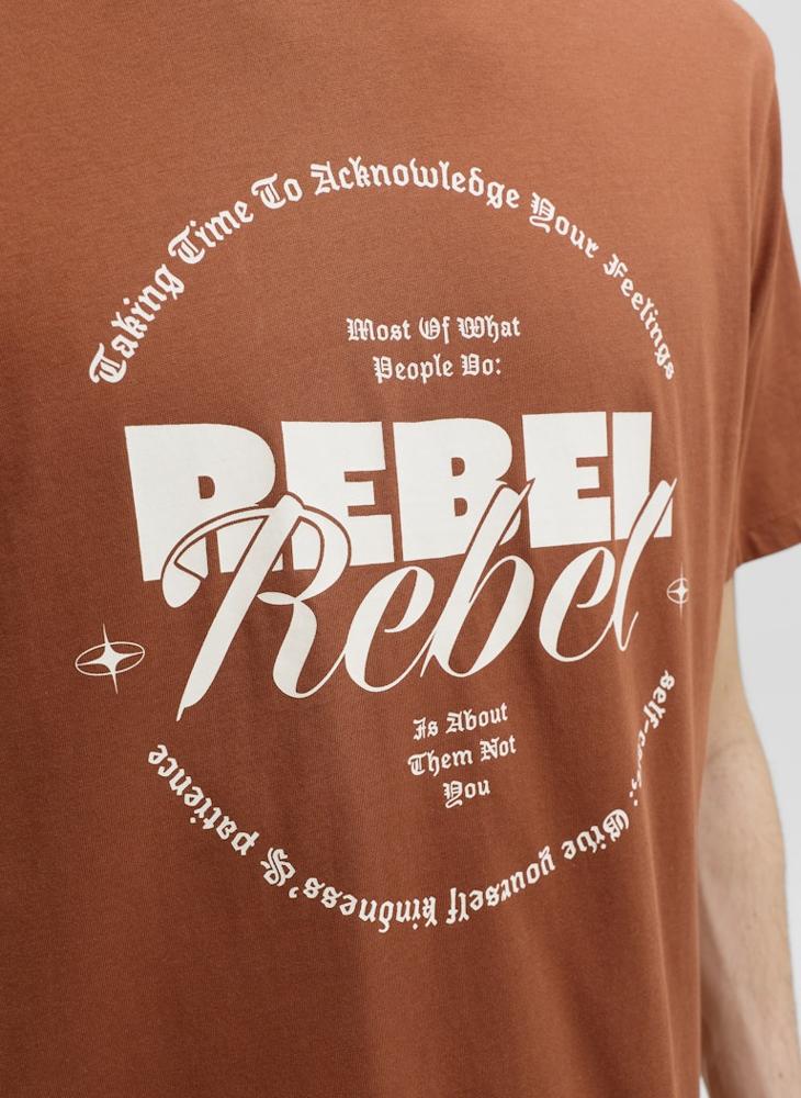 JJ Rebel Rebel Regular Fit Crew Neck T-Shirt - Image 4