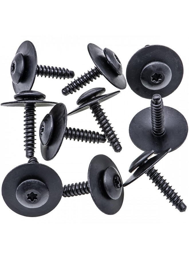 Rexka Rexka Fender Liner Splash Shield Bolt Screw 11548270 Compatible with GM Chevrolet Camaro Colorado Cruze Equinox Impala Malibu Traverse Cadillac ATS CT6 CTS XT5 XTS (Pack of 10)  - Image 1