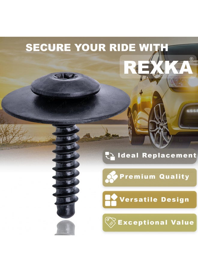 Rexka Rexka Fender Liner Splash Shield Bolt Screw 11548270 Compatible with GM Chevrolet Camaro Colorado Cruze Equinox Impala Malibu Traverse Cadillac ATS CT6 CTS XT5 XTS (Pack of 10)  - Image 3