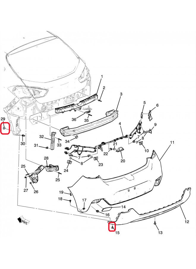 Rexka Rexka Fender Liner Splash Shield Bolt Screw 11548270 Compatible with GM Chevrolet Camaro Colorado Cruze Equinox Impala Malibu Traverse Cadillac ATS CT6 CTS XT5 XTS (Pack of 10)  - Image 4