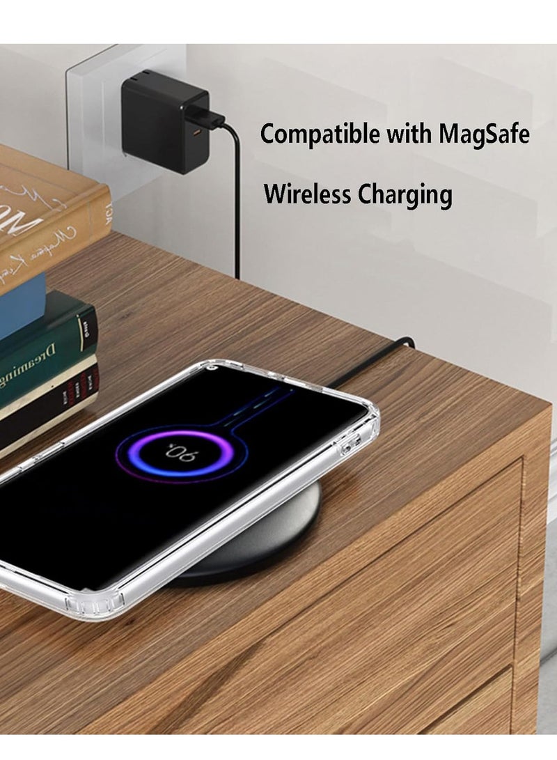 BORTONY Samsung Galaxy S25 Plus Magsafe Case Support Wireless Charging Slim Thin Magnetic Cover Anti Scratch Shockproof Hard Transparent Phone Case Compatible with Samsung Galaxy S25 Plus - Image 3