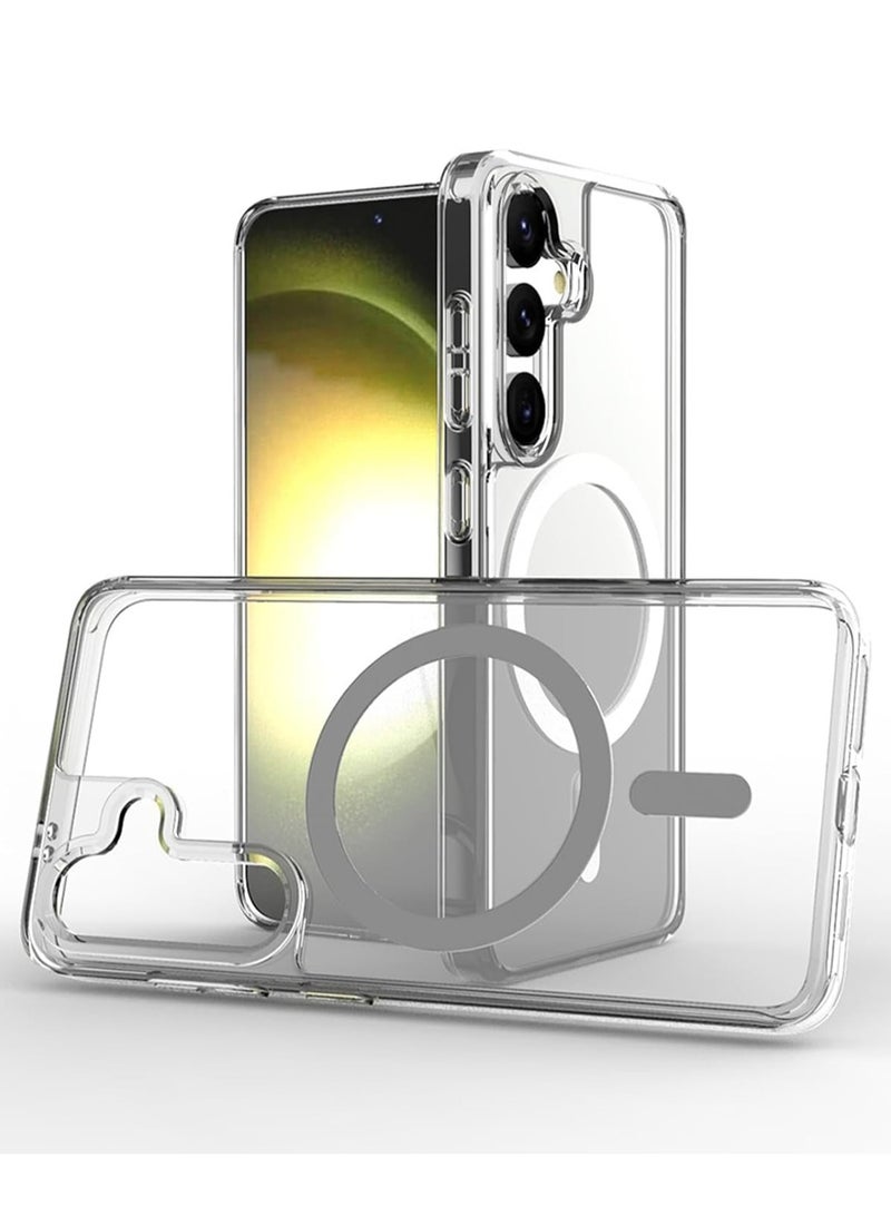 BORTONY Samsung Galaxy S25 Plus Magsafe Case Support Wireless Charging Slim Thin Magnetic Cover Anti Scratch Shockproof Hard Transparent Phone Case Compatible with Samsung Galaxy S25 Plus - Image 5