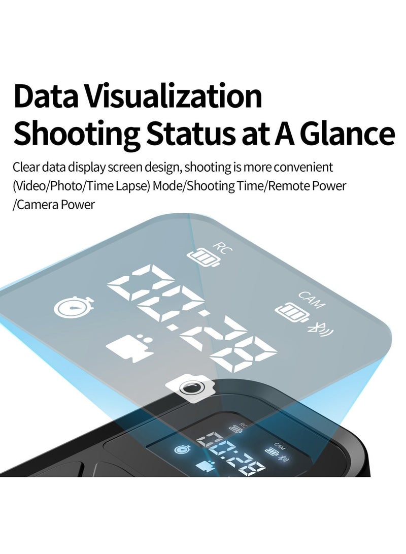 تيليسن TELESIN 80M T10 بلوتوث للتحكم عن بعد لـ GoPro Hero 12 11 10 9 8 Max مع شريط للرسغ لملحقات كاميرا الحركة الذكية - Image 5