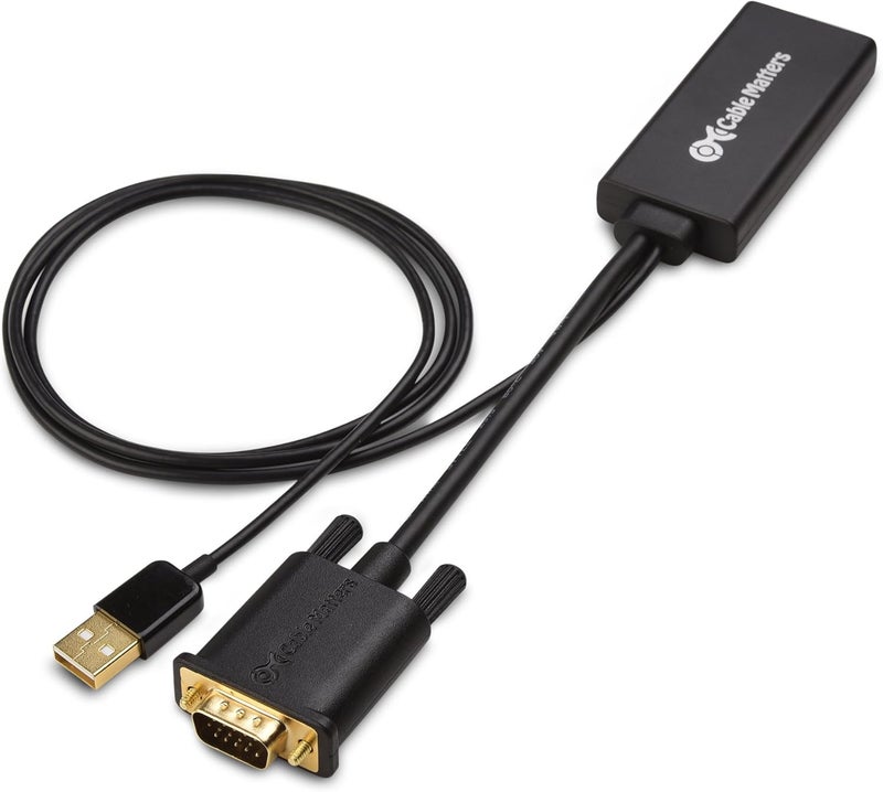CableMatters VGA to HDMI Adapter for Monitor and TV (VGA to HDMI Converter) with Audio Support - Image 3
