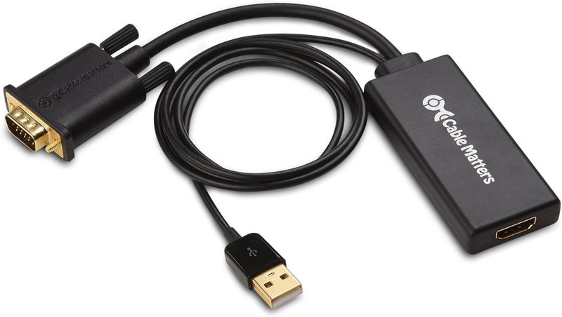 CableMatters VGA to HDMI Adapter for Monitor and TV (VGA to HDMI Converter) with Audio Support - Image 2