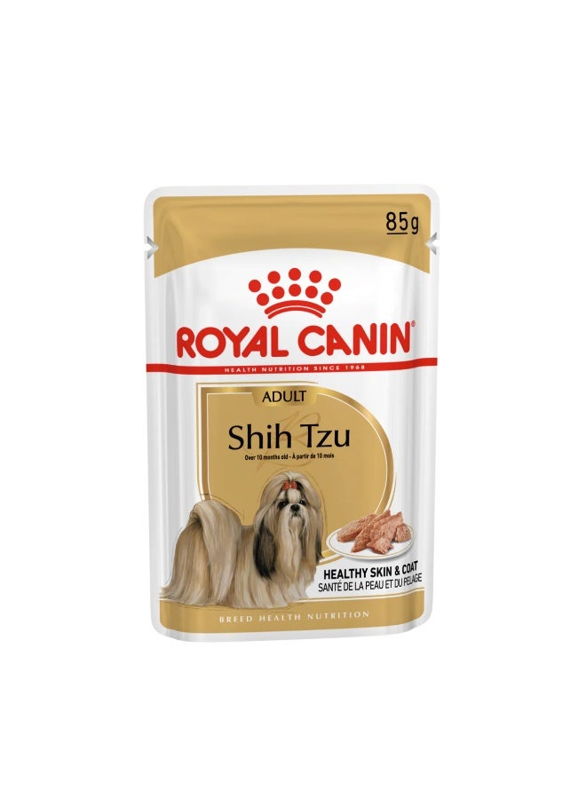 رويال كانين Royal Canin طعام رطب للكلاب البالغة من سلالة شيه تزو من بريـد هيلث نيوتريشن 85 جم × 12 كيس - Image 1