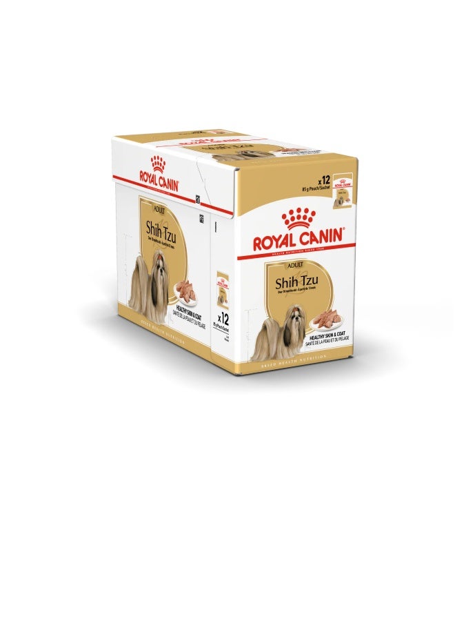 رويال كانين Royal Canin طعام رطب للكلاب البالغة من سلالة شيه تزو من بريـد هيلث نيوتريشن 85 جم × 12 كيس - Image 2