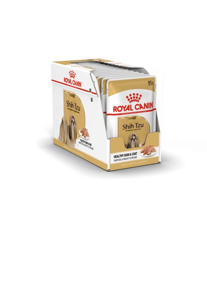 رويال كانين Royal Canin طعام رطب للكلاب البالغة من سلالة شيه تزو من بريـد هيلث نيوتريشن 85 جم × 12 كيس - Image 3