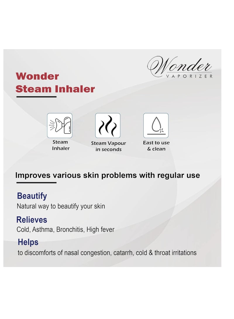 Wonder Steam Inhaler Sauna Vaporizer for Blackheads Removal, Cold & Cough, Rejuvenate Skin for Youthful Complexion, Helps in Breathing Disorders, Face Humidifier - Image 5