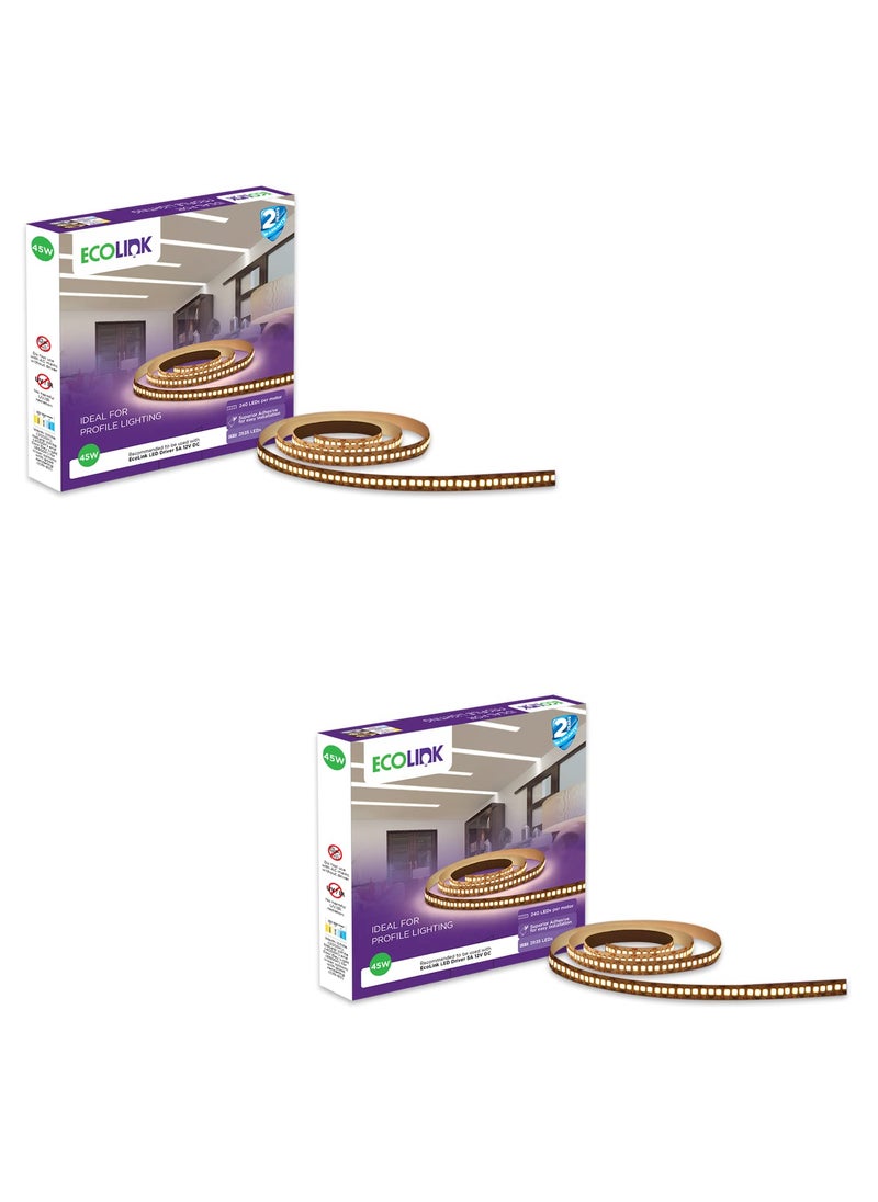 ECOLINK EcoLink 45Watt 240 LED Strip Light Cool Day Light Pack of 2  - Image 1