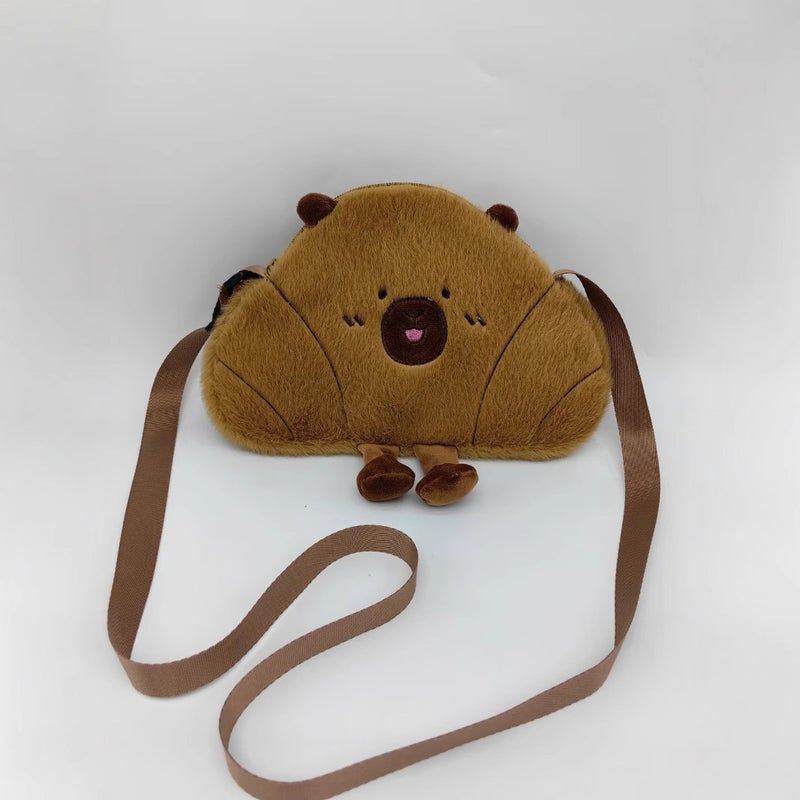 New Capibara Capybara Plush Cartoon Backpack Pendant Accessory Girly Heart Storage Bag Birthday Gift - Image 1