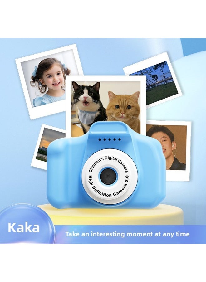 Children's Camera Can Take Pictures And Video HD SLR Digital Camera Cartoon Mini Camera Toy Birthday Gift-Color:Sky Blue-Specifications:Dual Camera With Stand  - Image 4