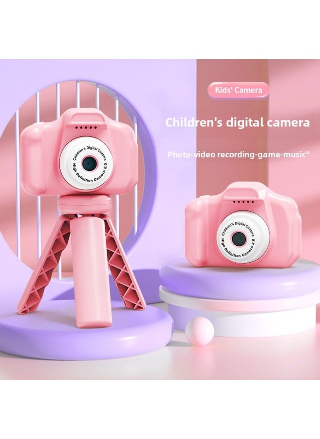Children's Camera Can Take Pictures And Video HD SLR Digital Camera Cartoon Mini Camera Toy Birthday Gift-Color:Sky Blue-Specifications:Dual Camera With Stand  - Image 2