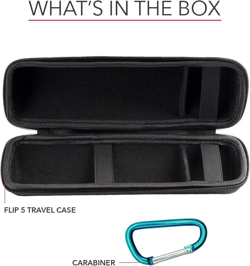 VERTUS® Protective Hard Case Box Travel Carrying Zipper Cover Compatible for JBL Flip 7 / Flip 6 / Flip 5 / Flip 4 / Flip 3 / Flip Essential (Black) - Image 4