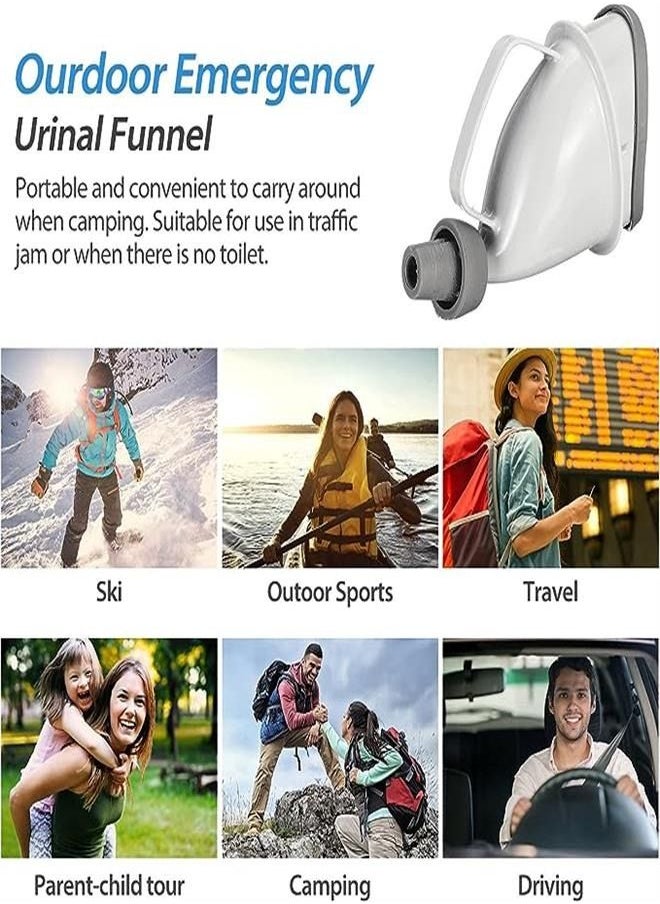 Generic - 2 Unisex Urination Devices, Portable Urinals for Women, Reusable Travel Mobile Toliet Potty Funnel，Car Toilet Mobile Toilet Portable Urinal for Camping, Hiking, Outdoor Activities - Image 1