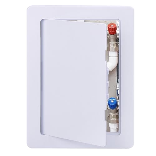 Suteck Plastic Access Panel for Drywall Ceiling 6 x 9 Inch Reinforced Plumbing Wall Access Doors Removable Hinged White - Image 1