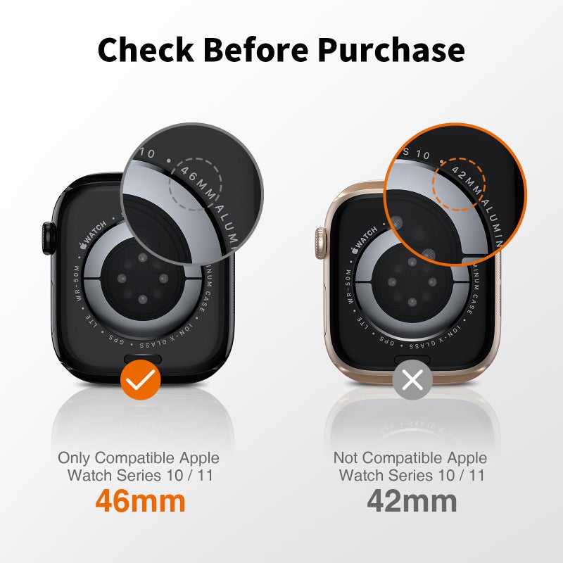 LK 6 Pack for Apple Watch Series 11 Screen Protector 46mm Series 10 [Flexible TPU Not Glass] Self-Healing, Max Coverage, Bubble Free, HD Clear Screen Protector for iWatch S11/S10 46mm, Anti-Scratch - Image 2