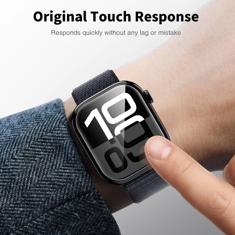 LK 6 Pack for Apple Watch Series 11 Screen Protector 46mm Series 10 [Flexible TPU Not Glass] Self-Healing, Max Coverage, Bubble Free, HD Clear Screen Protector for iWatch S11/S10 46mm, Anti-Scratch - Image 5