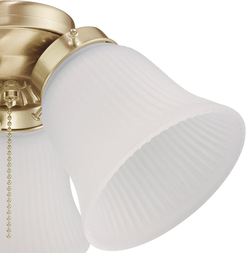 Westinghouse 7784500 ThreeLight Led Cluster Ceiling Fan Light Kit Polished Brass Finish with Frosted Ribbed Glass  Polished Brass - Image 3