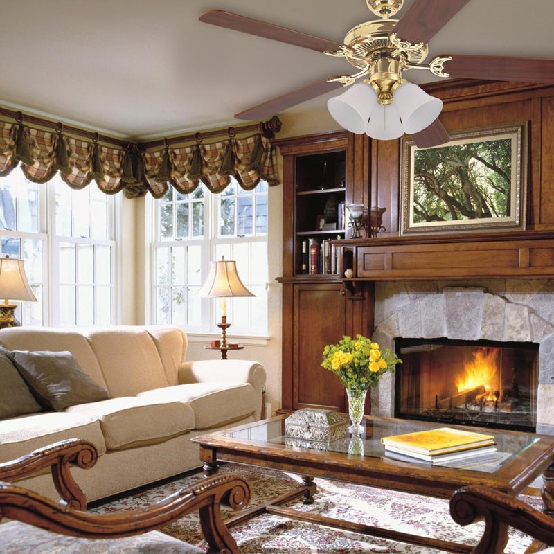 Westinghouse 7784500 ThreeLight Led Cluster Ceiling Fan Light Kit Polished Brass Finish with Frosted Ribbed Glass  Polished Brass - Image 4