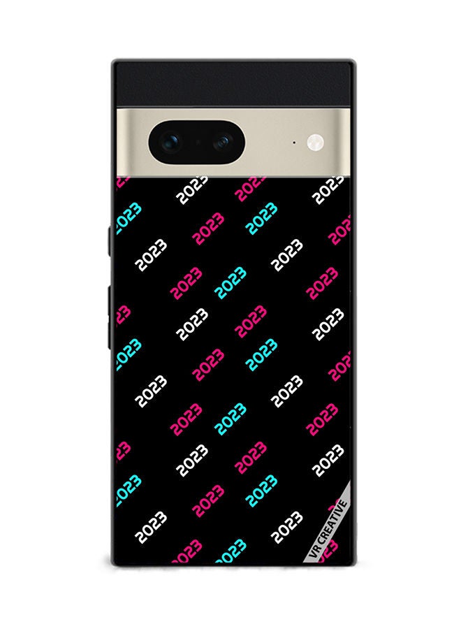 VR CREATIVE Protective Case Cover For Google Pixel 7 Creative Concept Of 2023 Happy New Year Design Multicolour - Image 1