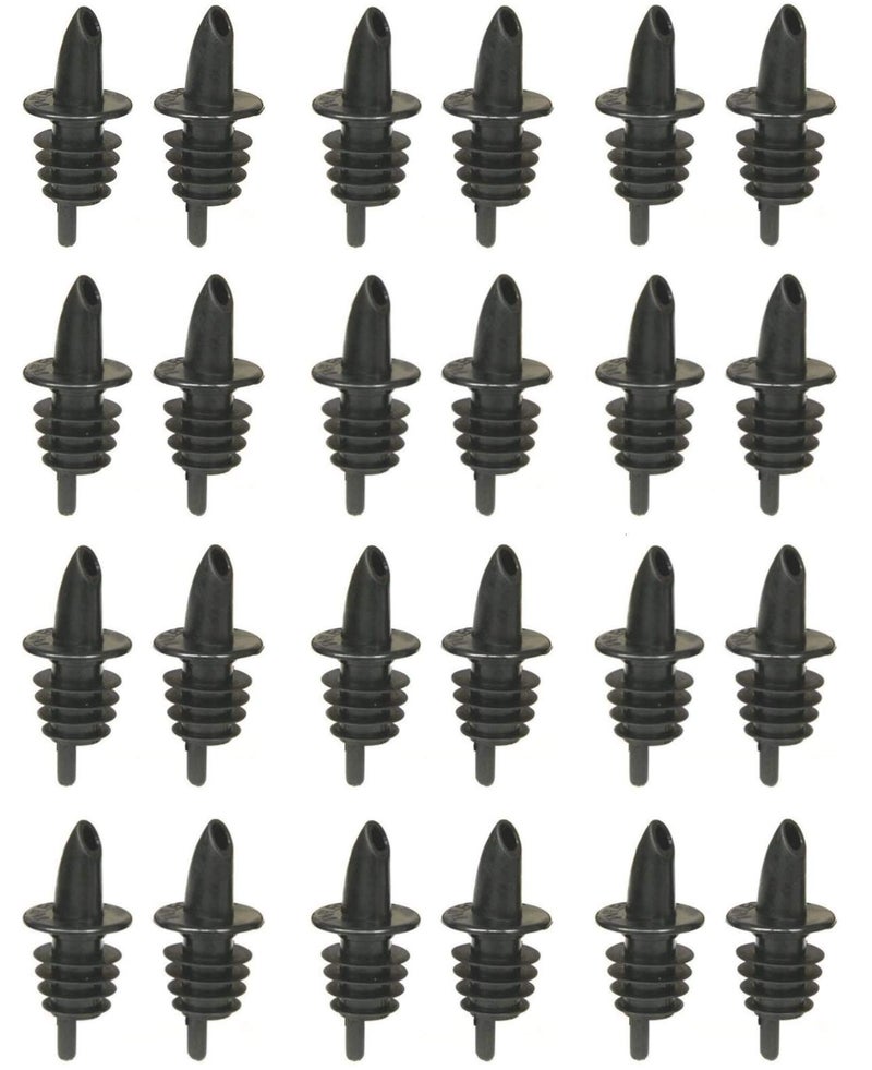 Tablecraft TableCraft H35BK Free Flow Pourers Black 24Pack 