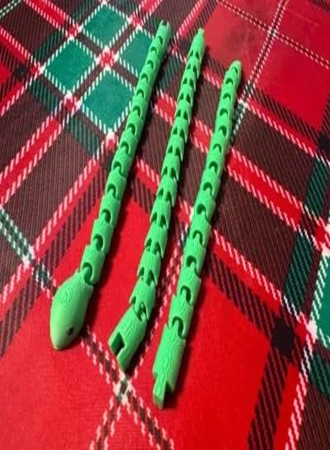 Beoals Bendable Snake Toy, Green, 3D Fidget Sensory Toy - Image 3
