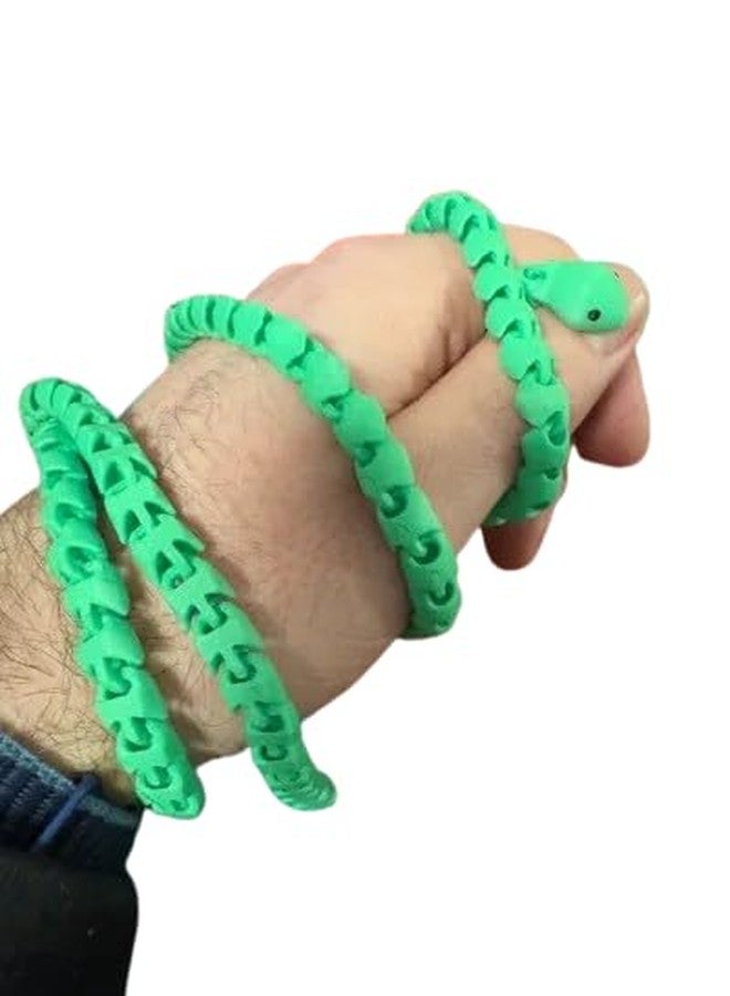 Beoals Bendable Snake Toy, Green, 3D Fidget Sensory Toy - Image 1