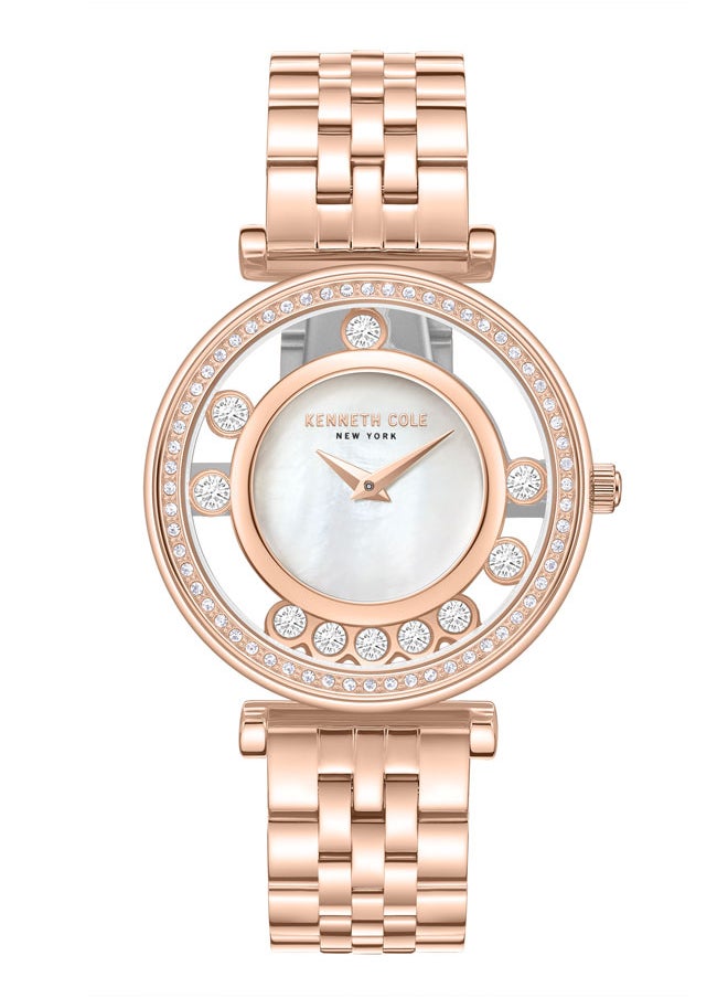 Kenneth Cole New York 34mm Analog Women's Watch with Rose Gold Stainless Steel Bracelet  - Image 1