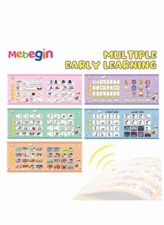 MEBEGIN Electronic Arabic Learning Book, Arabic Reading Machine, Educational Intelligent Book for Kids, Preschool Learning Activities Book, Early Development and Activity Toys, 3 AAA Batteries Required(Not Included), 23.5*20.5cm  - Image 5