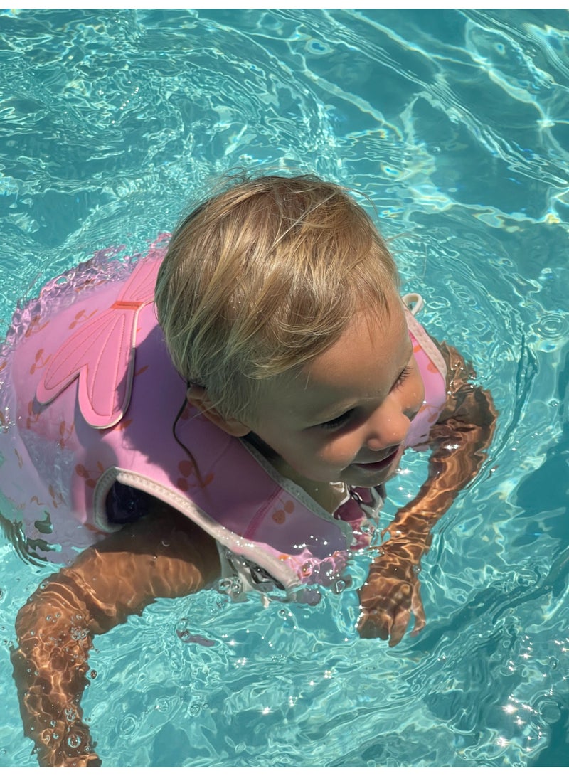 SUNNY LIFE Kids Swim Vest 3–6 Years – Cotton Candy Cherry | Child Floatation Jacket for Pool, Beach & Vacation Use – Adjustable Safety Strap - Image 3