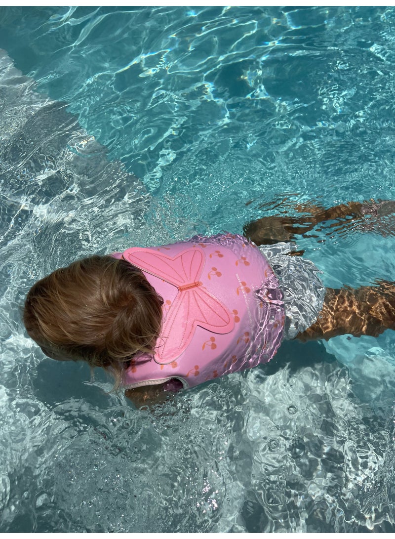 SUNNY LIFE Kids Swim Vest 3–6 Years – Cotton Candy Cherry | Child Floatation Jacket for Pool, Beach & Vacation Use – Adjustable Safety Strap - Image 2