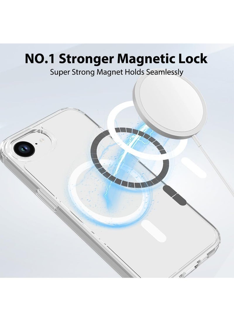 JAJEEK Compatible with iPhone 16E Case, Mil-Grade Drop Tested Shockproof Anti-Scratch Clear Magnetic Phone Case for iPhone 16E Case (Clear) - Image 5