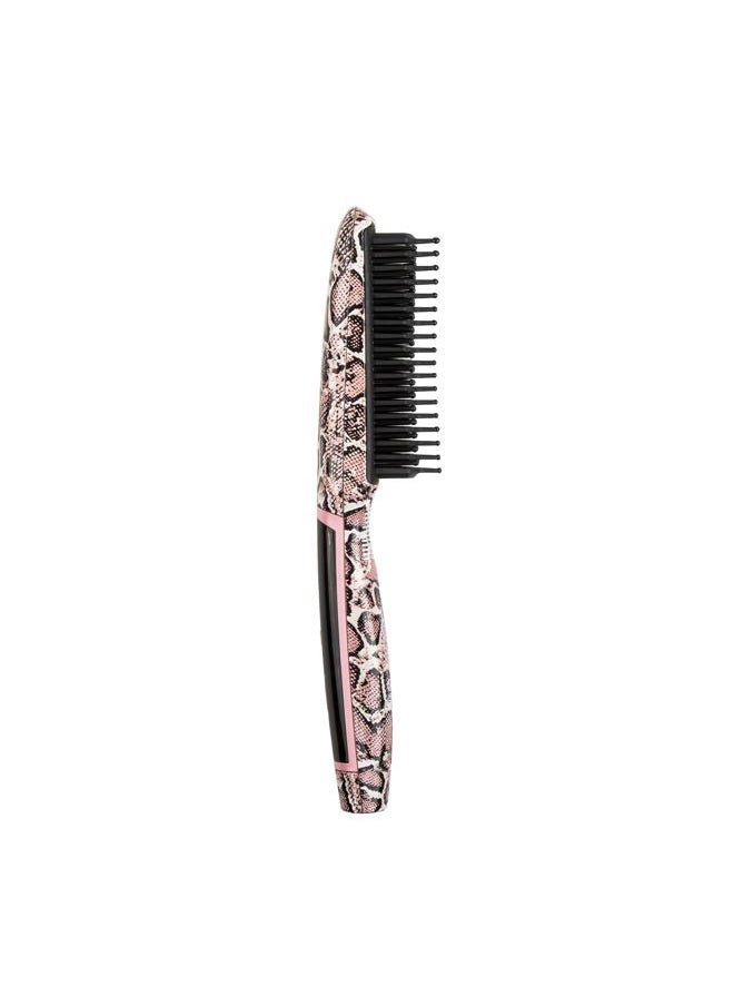 Calista - Triangl Pro Heated Detailer Brush, Smoothing, Anti-Frizz Professional Heat Styling Brush, Burn-Free Firm Bristles, Ionic and Ceramic Technology, 5 Heat Settings (11", Snakeskin) - Image 1
