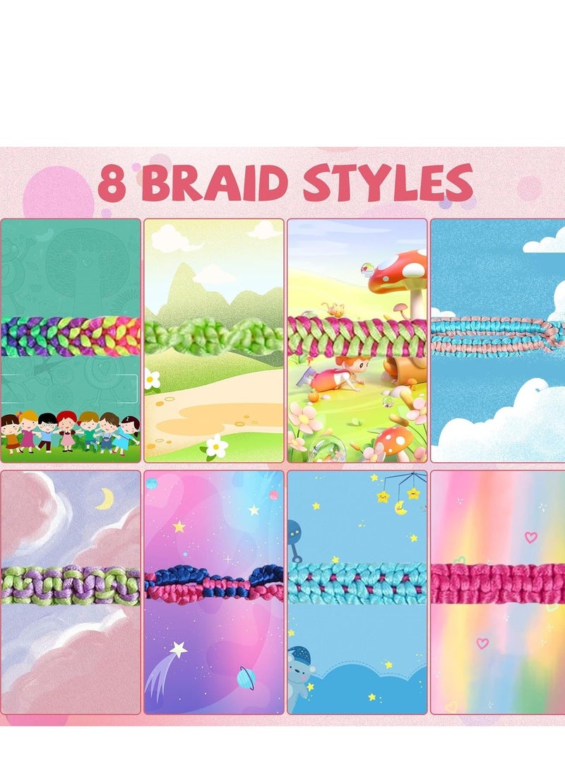 SYOSI طقم صنع أساور الصداقة، ألعاب، للأعمار 7 8 9 10 11 12 سنة، أفكار هدايا للفتيات، هدية عيد ميلاد للمراهقات، أداة لصنع الحرف والأشغال، DIY، مجموعة أنشطة سفر للأطفال (وردي) - Image 5