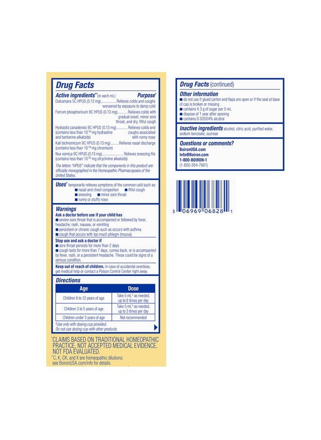 Boiron Chestal Children's Cold and Cough Syrup for Nasal and Chest Congestion, Runny Nose, and Sore Throat Relief - 6.7 Fl oz  - Image 2