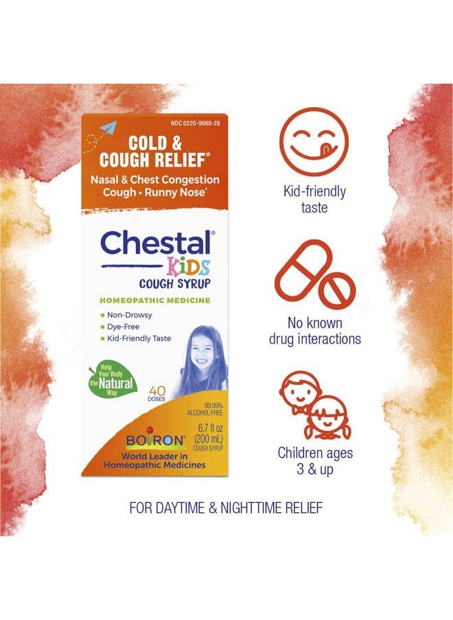 Boiron Chestal Children's Cold and Cough Syrup for Nasal and Chest Congestion, Runny Nose, and Sore Throat Relief - 6.7 Fl oz  - Image 4